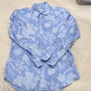 Etro Men's Blue Floral Shirt